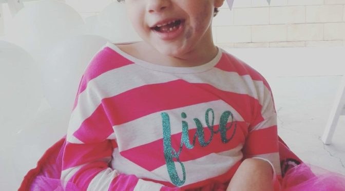 CHOC patient Camila celebrating her 5th birthday